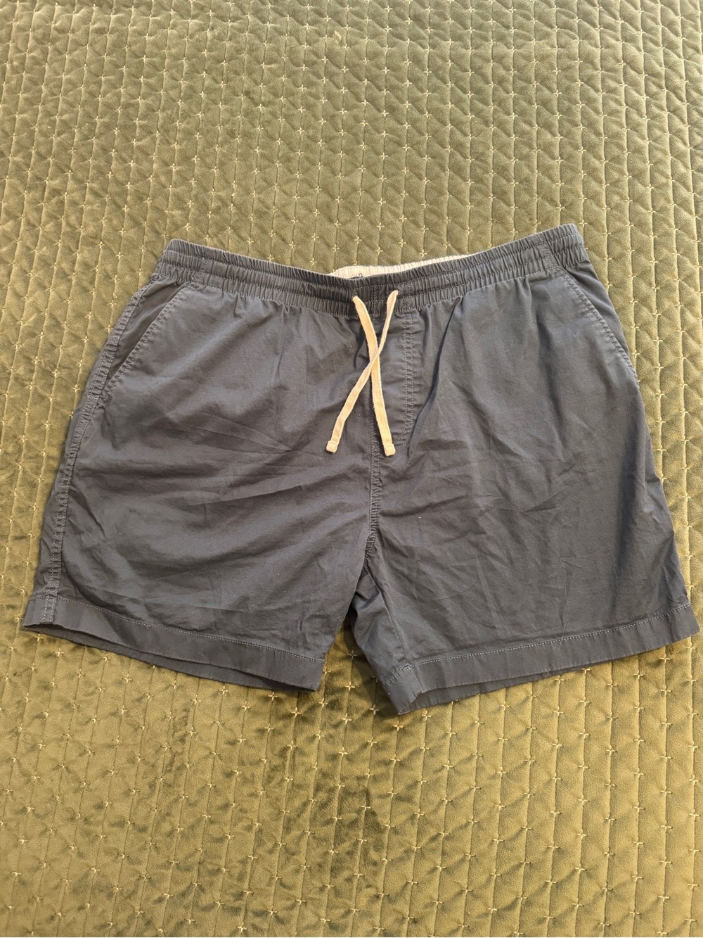 J. Crew Navy Shorts with Cream Drawstring